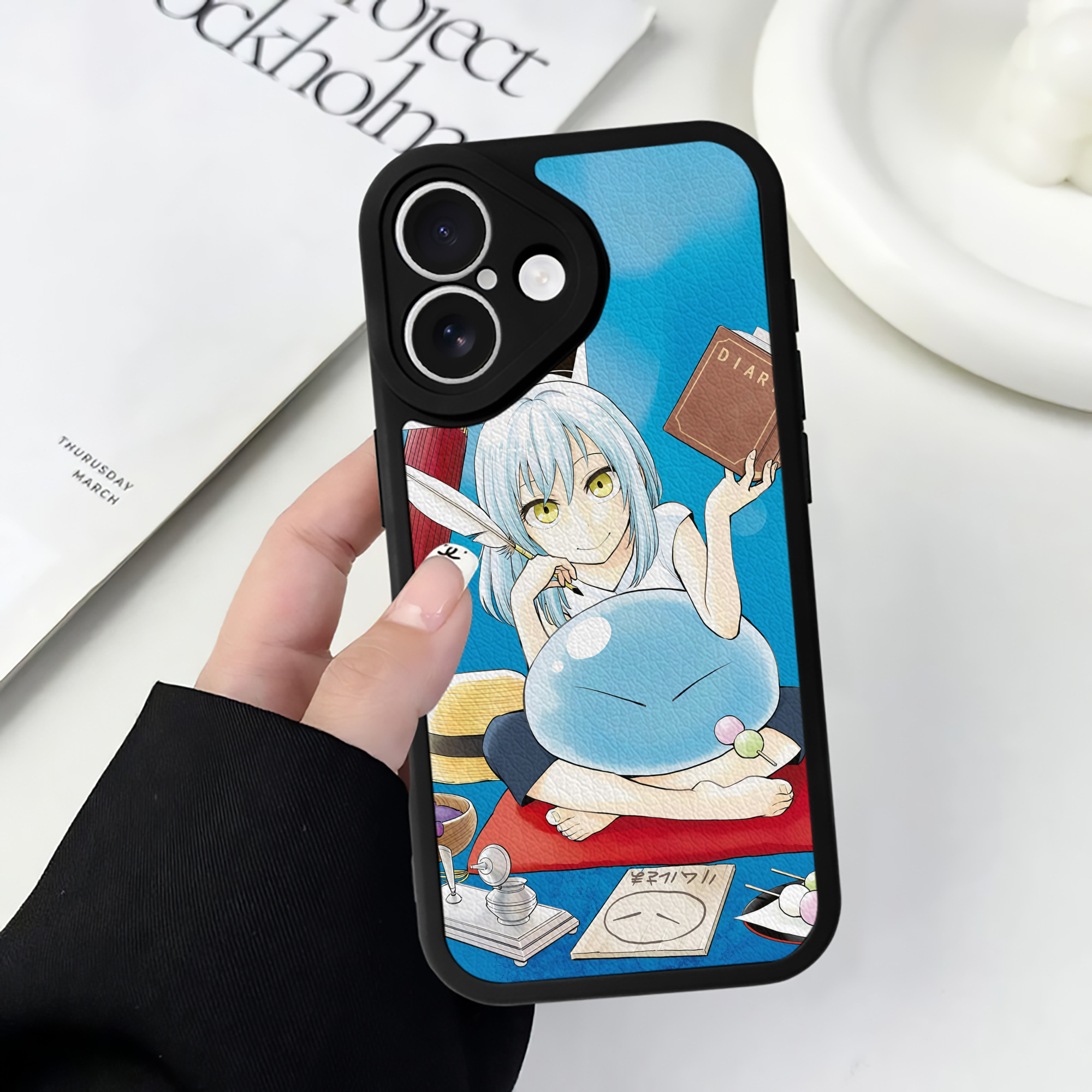 （画像用） 転スラ Regarding Reincarnated to Slime 【iPhone 16シリーズ対応】シリコンスマホケース（レザー調） 材質：シリコン